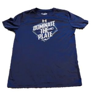 Under Armour navy blue baseball t shirt
